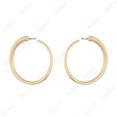 quality fashionable matte gold earrings